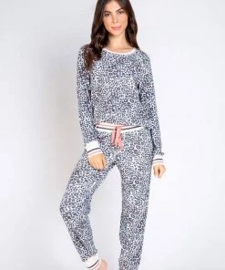P.J. SALVAGE LEOPARD THERMAL PANT