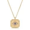 ELIZABETH STONE EVIL EYE AMULET NECKLACE JEWELRY