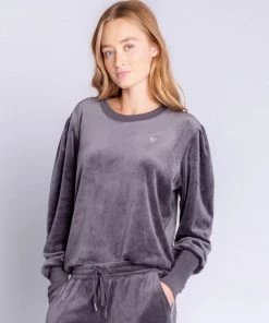 P.J. SALVAGE RETRO VELOUR PULLOVER