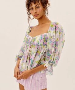 FOR LOVE AND LEMONS FOR LOVE & LEMONS MEADOW BLOUSE TOPS