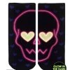 LIVING ROYAL LOVE SKULL GLOW ANKLE SOCK 54349