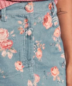 LOVESHACKFANCY HOLLYWOOD CORDUROY MINI SKIRT SKIRTS