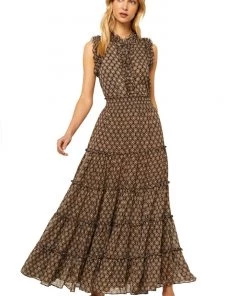 NEW ARRIVALS MISA EVORA TOP MEDALLION PRINT