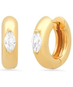 TAI JEWELRY TAI HUGGIES WITH MARQUISE CZ ACCENT NEW ARRIVALS