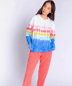 P.J. SALVAGE BLUE & RAINBOW HOODY
