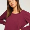 CHASER COTTON FLEECE PUFF SLEEVE PULLOVER