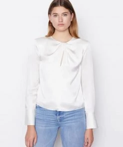 FRAME TWIST NECK LONG SLEEVE TOP 7 FRAME TWIST NECK LONG SLEEVE TOP