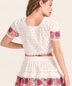 NEW ARRIVALS LOVESHACKFANCY COLLUM CROP TOP