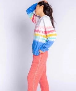 P.J. SALVAGE BLUE & RAINBOW HOODY