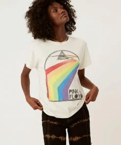 NEW ARRIVALS DAYDREAMER PINK FLOYD RETRO RAINBOW TEE