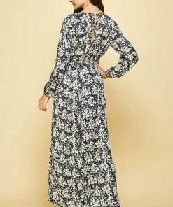 PINCH FLORAL LONG DRESS NEW ARRIVALS