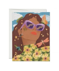 RED CAP BEAUTIFUL CREATURE CARD