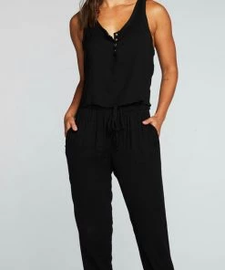 CHASER HEIRLOOM WOVENS SNAP FRONT RACERBACK HENLEY