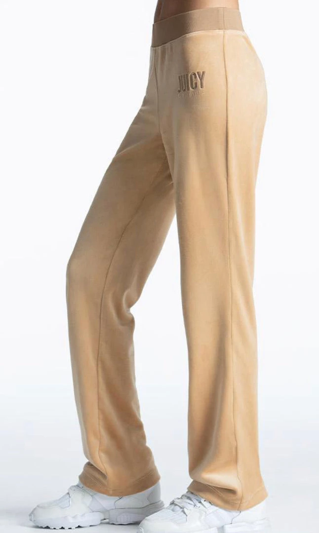 JUICY COUTURE CLASSIC VELOUR TRACK PANT BEACHWOOD 4 JUICY COUTURE CLASSIC VELOUR TRACK PANT BEACHWOOD