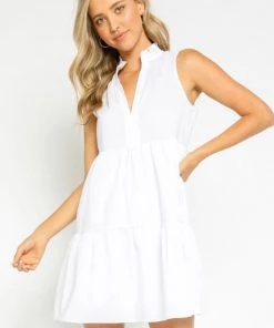 NEW ARRIVALS OLIVACEOUS TIERED TANK DRESS