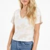 TOPS Z SUPPLY PARKER PAINTED CAMO V NECK TEE