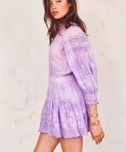 LOVE SHACK FANCY DRESSES LOVESHACKFANCY LAVENDAR VIOLA DRESS
