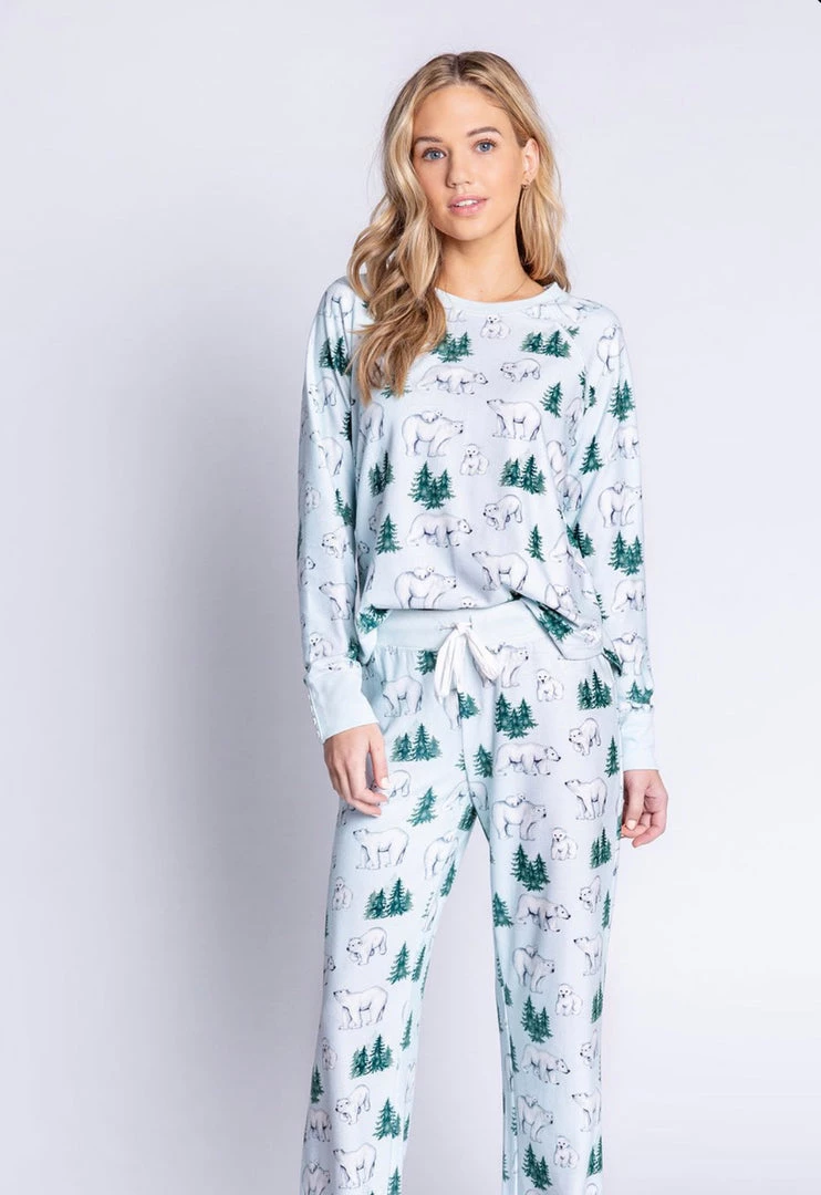 P.J. SALVAGE THERMAL VELOUR POLAR PRINT PANTS 3 P.J. SALVAGE THERMAL VELOUR POLAR PRINT PANTS