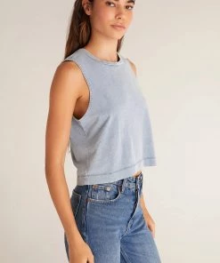 Z SUPPLY SLOANE JERSEY DENIM MUSCLE TANK NEW ARRIVALS