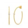 TAI TWIST HOOPS W/CZ ACCENT