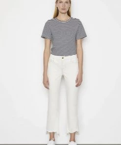 NEW ARRIVALS FRAME LE CROP MINI BOOT BLANC