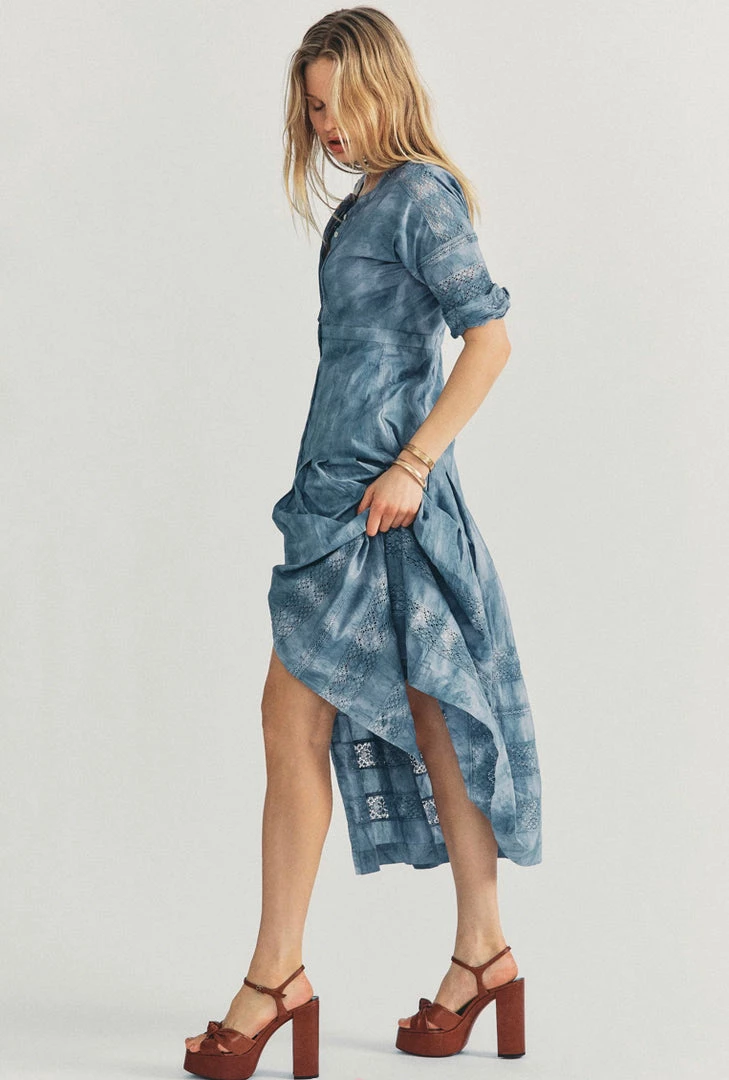LOVESHACKFANCY NEW ARRIVALS LOVSHACKFANCY EDIE DRESS WASHED DENIM 5 LOVESHACKFANCY NEW ARRIVALS LOVSHACKFANCY EDIE DRESS WASHED DENIM
