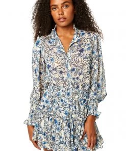 MISA CANDRA INDIGO BLOOMS TOP NEW ARRIVALS