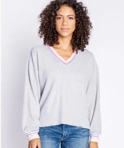 P.J. SALVAGE CUTE BUTTON LONG SLEEVE TOP NEW ARRIVALS