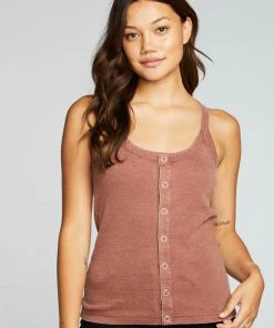 CHASER VINTAGE RIB SNAP FRONT TANK NEW ARRIVALS