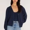 NEW ARRIVALS Z SUPPLY DAHLIA RIB CARDIGAN MIDNIGHT BLUE