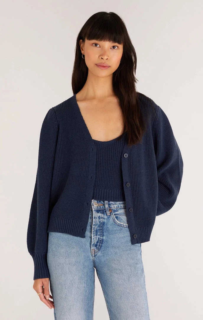 NEW ARRIVALS Z SUPPLY DAHLIA RIB CARDIGAN MIDNIGHT BLUE 3 NEW ARRIVALS Z SUPPLY DAHLIA RIB CARDIGAN MIDNIGHT BLUE