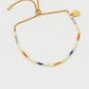 ESTELLA BARTLETT GOLD PEARl & COLOR POP SLIDER BRACELET JEWELRY