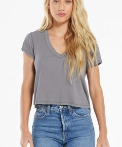 Z SUPPLY AVA RIB V NECK TEE NEW ARRIVALS