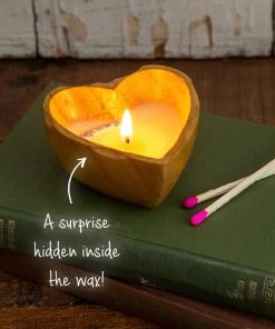 GIFTS NATURAL LIFE HEART SURPRISE CANDLE