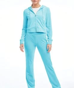 JUICY COUTURE OG BLING VELOUR HOODIE BLUE CRUSH 7 JUICY COUTURE OG BLING VELOUR HOODIE BLUE CRUSH
