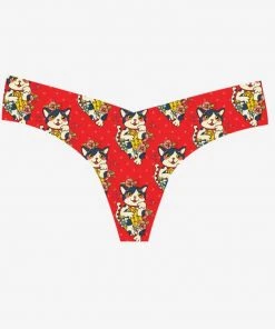 COMMANDO PRINTED THONG LINGERIE & SLEEPWEAR