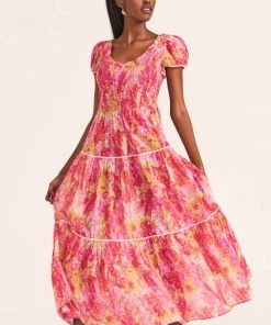 NEW ARRIVALS LOVESHACKFANCY ELISABELLE MIDI DRESS