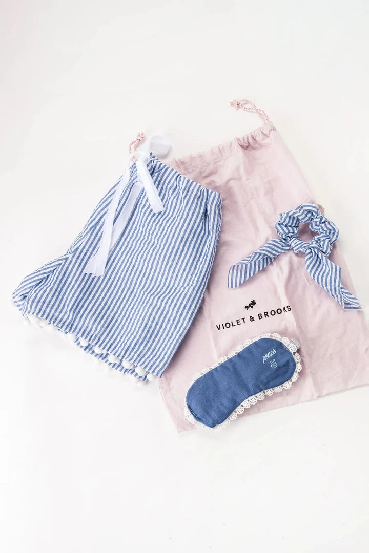 NEW ARRIVALS VIOLET & BROOKS SEERSUCKER PJ SET 4 NEW ARRIVALS VIOLET & BROOKS SEERSUCKER PJ SET