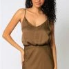 NEW ARRIVALS OLIVACEOUS V NECK SATIN CAMI