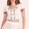 NEW ARRIVALS LOVESHACKFANCY COLLUM CROP TOP