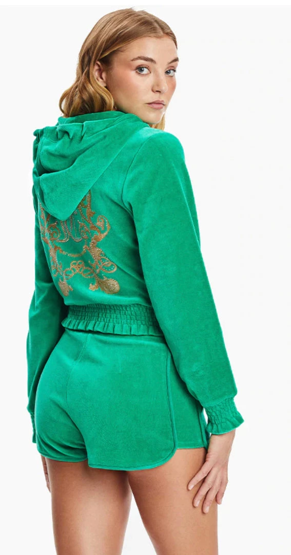JUICY COUTURE VELOUR CROPPED ZIP UP NEW ARRIVALS 4 JUICY COUTURE VELOUR CROPPED ZIP UP NEW ARRIVALS