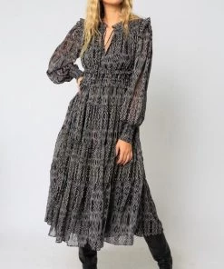 OLIVACEOUS BATIK MIDI DRESS NEW ARRIVALS