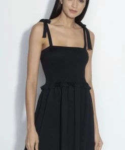 DRESSES SUSANA MONACO SMOCKED BODICE DRESS