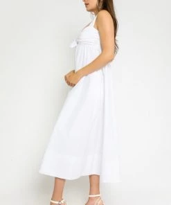 DRESSES OLIVACEOUS BUST TIE MIDI DRESS