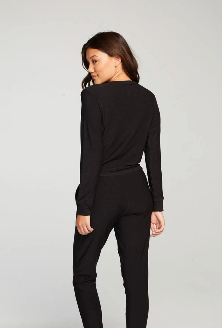 CHASER COZY KNIT LONG SLEEVE SURPLICE JUMPSUIT NEW ARRIVALS 5 CHASER COZY KNIT LONG SLEEVE SURPLICE JUMPSUIT NEW ARRIVALS