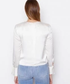 FRAME TWIST NECK LONG SLEEVE TOP 6 FRAME TWIST NECK LONG SLEEVE TOP