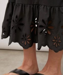 NEW ARRIVALS RAILS RUMI BLACK EYELET DRESS