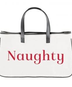 SANTA BARBARA NICE/NAUGHTY CANVAS TOTE BAGS