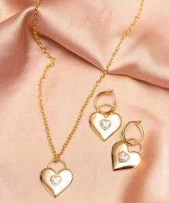 JEWELRY GIRLS CREW STOLE YOUR HEART LOCK NECKLACE