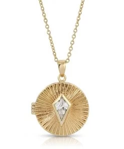 ELIZABETH STONE ASTRA DECO LOCKET